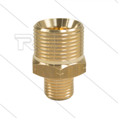 M21x1,5 - snelkoppeling nippel - messing - 250 Bar - Ø14mm - max 160°C - 1/4" bu