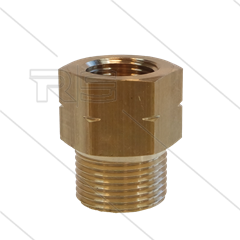 M21x1,5 - snelkoppeling nippel - messing - 250 Bar - Ø14mm - max 160°C - 3/8" bi