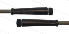 HD-slang grijs 5/16" - 1SN Plus - 10m - 2x M22x1,5W vlak - 2x KBS zwart - 315 Bar