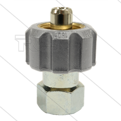 1/2" - snelkoppeling wartel - RVS - 250 Bar - Ø11mm - max 150°C - 3/8" bi
