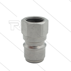 ARS350 - nippel - RVS - 350 Bar - Ø19,9mm - max 90°C - passend op Nilfisk-Alto - 3/8" bi