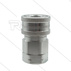 Snap-Tite - koppeling - met klep - RVS - 345 Bar - 1/4" bi