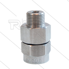 ST350 - Swivel - RVS - 500 Bar - max 90°C - 3/8" bi x 3/8" bu