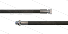 HD-slang zwart 3/8" - 2SC - 50m - 3/8"bu x 3/8"W - geen KBS - 400 Bar
