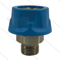 RP3100 - koppeling - RVS - met kunststof ring - 250 Bar - max 150°C - 1/2" bu