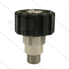 M22x1,5 - snelkoppeling wartel - RVS - 500 Bar - Ø14mm - max 150°C - 1/4" bu