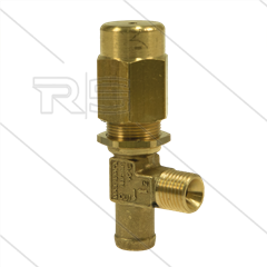 VS160 - veiligheidsventiel - 140 Bar - 14 l/min - 60°C - In: 1/4" bu - Bypass: 13mm tule + 1/8" bi
