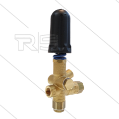 Pulsar RV - drukregelautomaat - met knop en 1/4" bi manometeraansluiting - 280 Bar - 40 l/min - 60°C