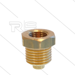 Manometerverloop - messing - 1/8" bi x 1/4" bu
