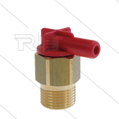 VT6 - Thermoventiel - 10 Bar - 30 l/min - openingstemp 63°C - 3/8" bu - 7mm slangtule
