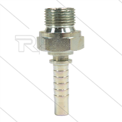 Persnippel - staal - 1/4" - 1/4" buitendraad - SW19
