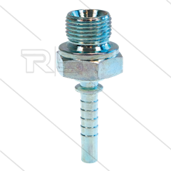 Persnippel - staal - 1/4" - 3/8" buitendraad - SW22