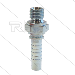 Persnippel - staal - 3/8" - 1/4" buitendraad - SW19