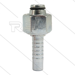 Persnippel - staal - 3/8" - M18x1,5 (12L) DKOL - met O-ring - SW22