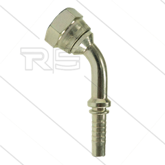 Persnippel - staal - 1/2" - 1/2" wartel - 45° gebogen - SW27