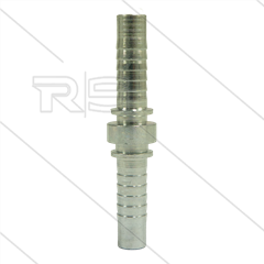 Persnippel slangverbinder - staal - 2x 3/8" pilaar