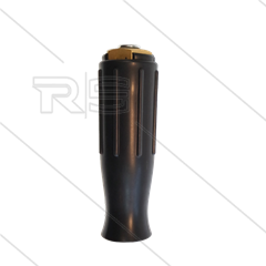 Persnippel - staal - 1/4" - M22x1,5 wartel messing - verlengde kunststof uitvoering - zwart - (3-delig)