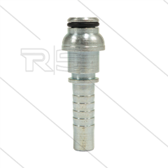 Persnippel - staal - 1/2" - met korte bolle kop en O-ring t.b.v. M22x1,5 wartel 221562