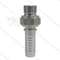 Persnippel - RVS - 3/8" - 1/2" buitendraad - SW27