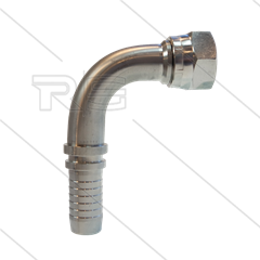 Persnippel - RVS - 3/4" - 3/4" wartel - 90° gebogen - SW32
