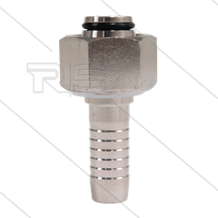 Persnippel - RVS - 1/4" - M18x1,5 (12L) DKOL - met O-ring - SW22