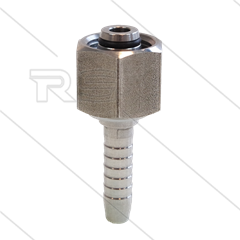 Persnippel - RVS - 5/16" - M16x1,5 (10L) DKOL - met O-ring - SW19