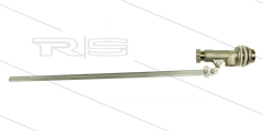 Vlotterafsluiter - messing - excl. drijver - L=690mm - 12 Bar - max 60°C - 1 1/4" bu