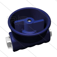Kogelkraan 1/2" - RPS - beschermd - RVS303 - 24 Bar - 80 l/min - max 90°C - 2 x 1/2" bi