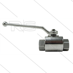 Kogelkraan 3/8" - RVS316 - 500 Bar - 2 x 3/8" bi