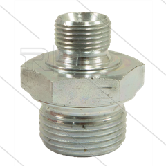 Verloopnippel - staal - max 250 Bar - 3/8" bu x 3/4" bu - BSP