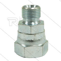 Verloopnippel - staal - max 350 Bar - 1/4" bu x 1/4" wartel - BSP