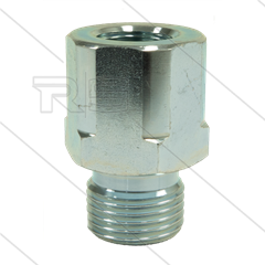 Verloopnippel - staal - 1/8" bu (60° conus) x 1/4" bi - BSP
