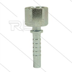 Persnippel - RVS - 1/4" - 1/4" vaste binnendraad - BSP - SW17