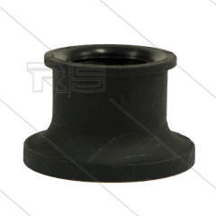 Knikbeschermer 1/4" - zwart - korte uitvoering voor pistoolnippel