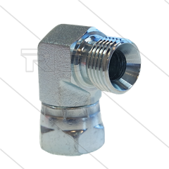 Knie - staal - max 315 Bar - 1/2" Wartel x 1/2" bu - BSP