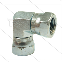 Knie - staal - max 350 Bar - 2 x 1/4" wartel - BSP