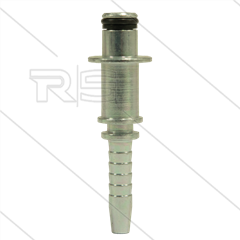 Persnippel - staal - 1/4" - DN06 - Ø10mm pistoolaansluiting met Ø15,5mm sluitplaat