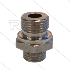 Verloopnippel - RVS - 1/2" bu x M18x1,5 bu (12L)