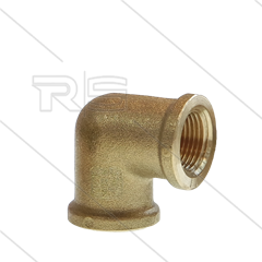 Knie - messing (LD) - 2 x 3/8" bi