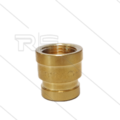 Verloopsok - messing - 1/2" bi x 3/8" bi