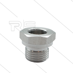 Verloopring - RVS - 500 Bar - 1/2" bu x 3/8" bi