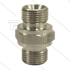 Dubbele nippel - RVS - 2 x 3/8" bu - BSP - 400 Bar