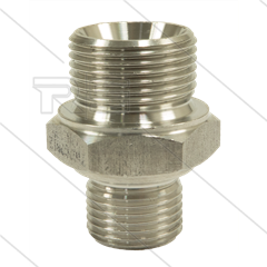 Verloopnippel - RVS - 1" bu x 1/2" bu