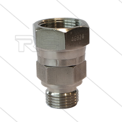 Verloopnippel - RVS - 1/2" bu x 3/4" wartel - BSP