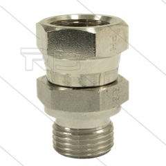 Verloopnippel - RVS - 3/8" bu x 3/8" wartel - BSP