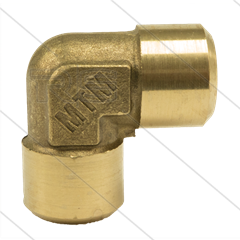 Knie - messing - 300 Bar - 2 x 1/4" bi