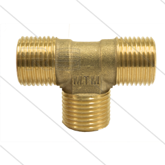 T-stuk - messing - 300 Bar - 3 x 3/8" bu