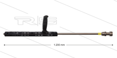 RP72 Schuimlans - L=120cm - nozzle 2,3 - 1/4" bu - gele markering - (< 20 l/min)