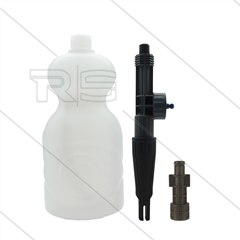 LS3-P schuimlans - verdraaibare straal - met flacon 1 Ltr - nozzle 110° - 20 tot 60 Bar - 5 tot 9 l/min - met bajonetnippel passend op Bosch + Eurom + Black & Decker