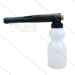 LS12 - schuimlans - zwart - met flacon 1 Ltr - nozzle 1,5mm - 60 tot 200 Bar - 9 tot 15 l/min - 1/4" bi